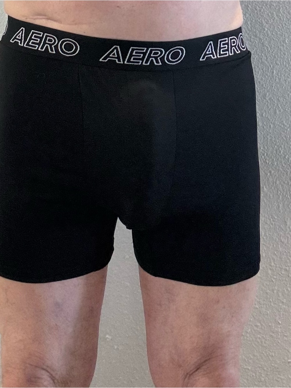 Aeropostale Black Men's Boxer Briefs with Logo Waistband